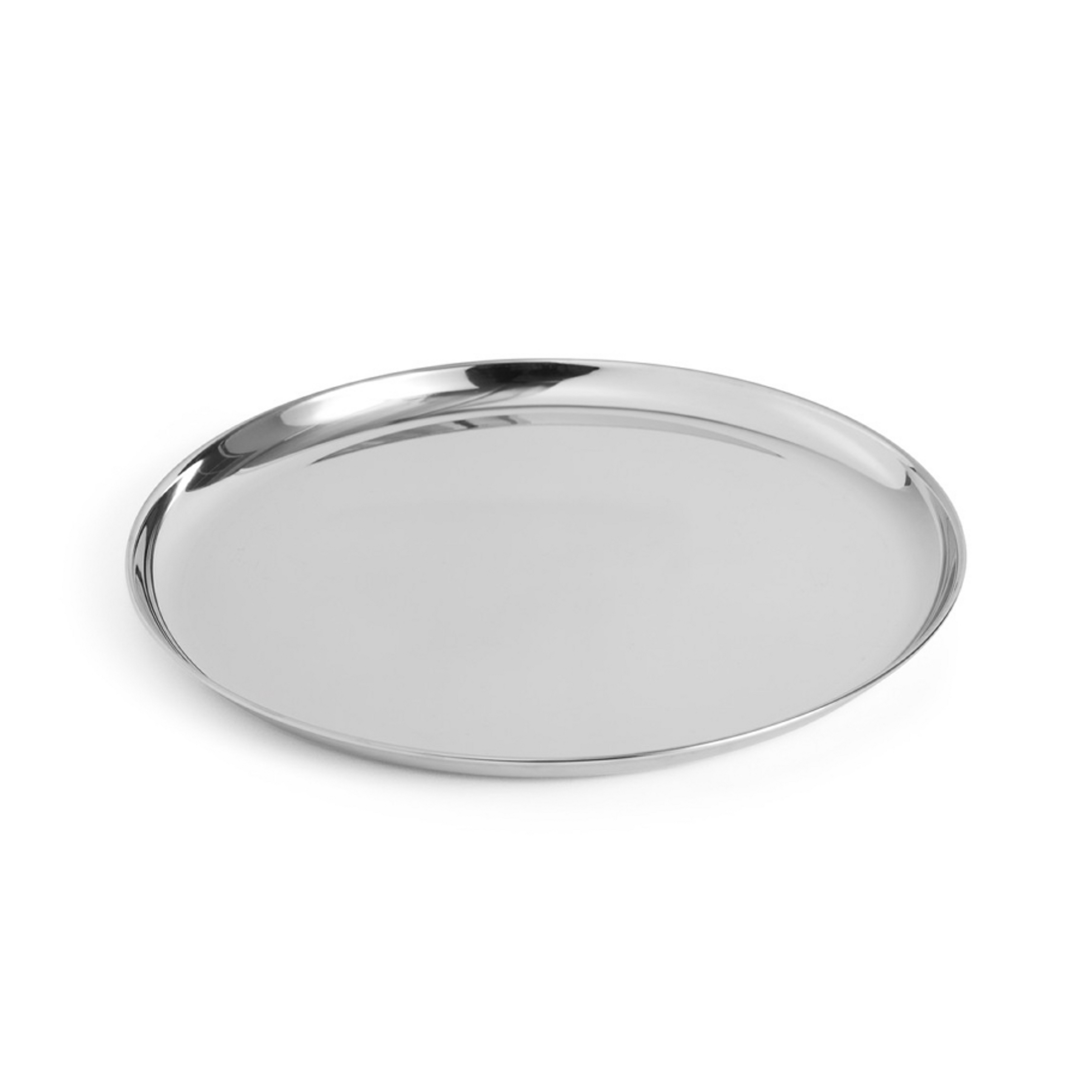Plateau Essential Steel, acier inoxydable, Ø 32 cm - HAY
