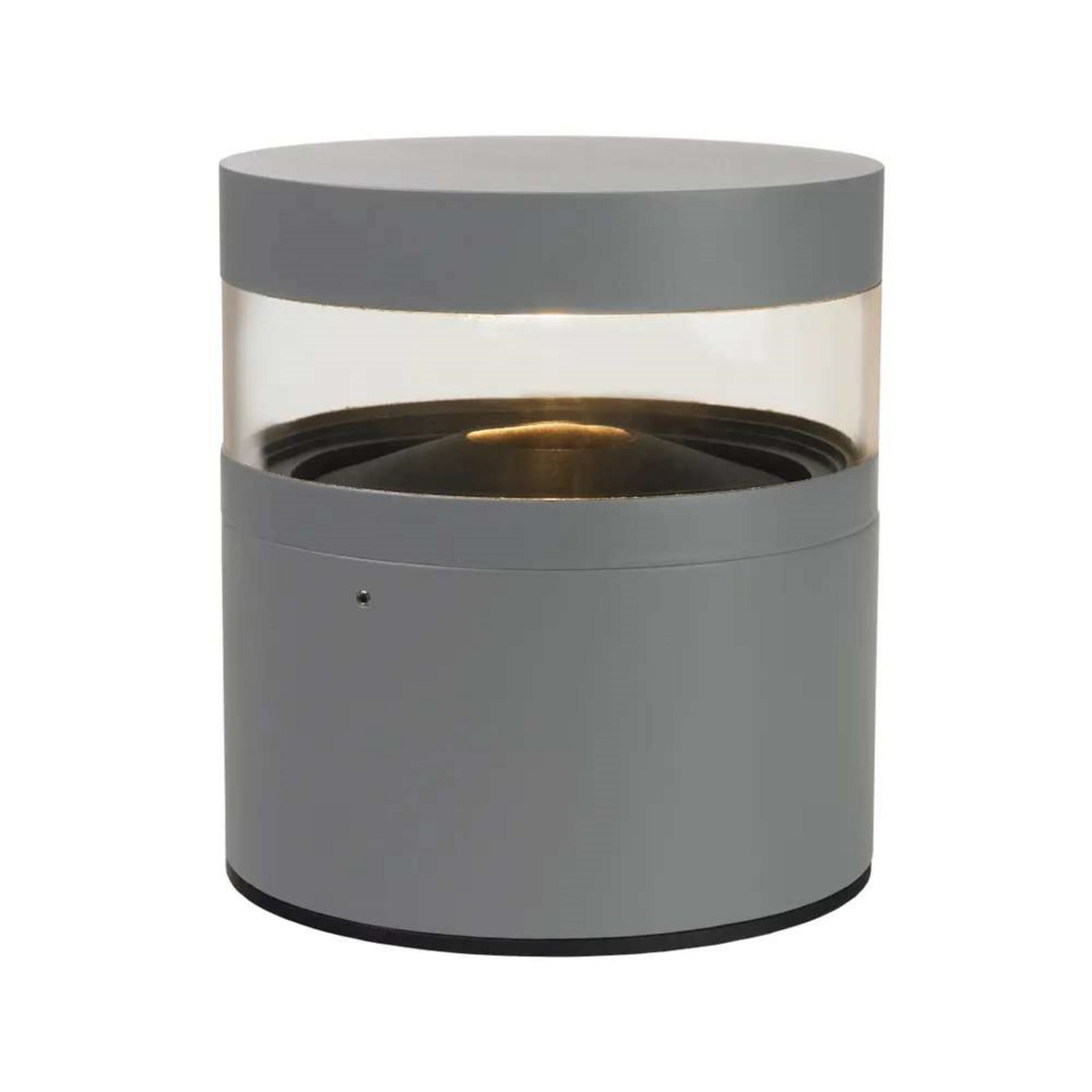 Stavanger LED-pullert 28 cm, grå, med betongfod, Norlys - Terrasse - Aluminium