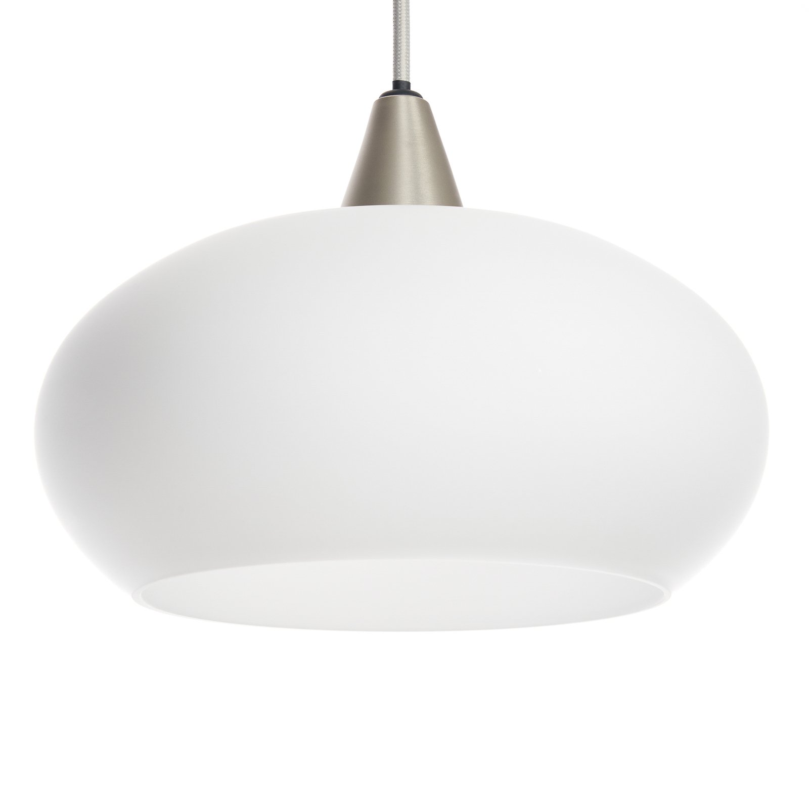 Lucande Hängeleuchte Sharvil, 3-flammig, weiß, Glas, 97cm