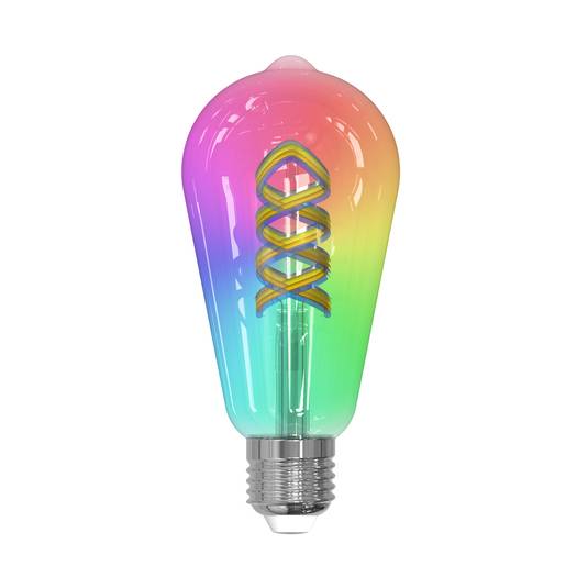 LUUMR Smart LED, E27, ST64, 4W, RGB, Tuya, WLAN, przezroczysty, CCT