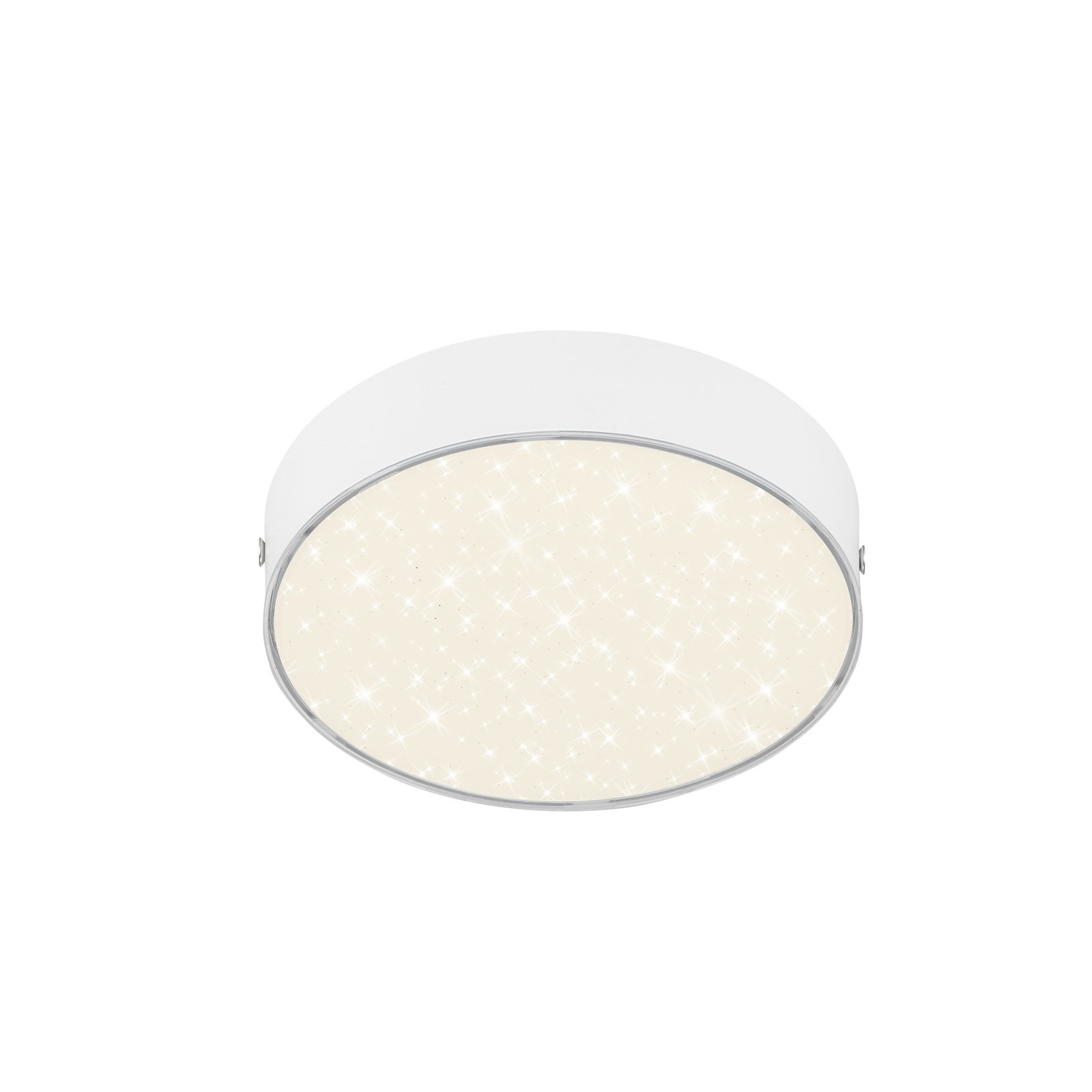 Flame Star round LED ceiling light with star decoration