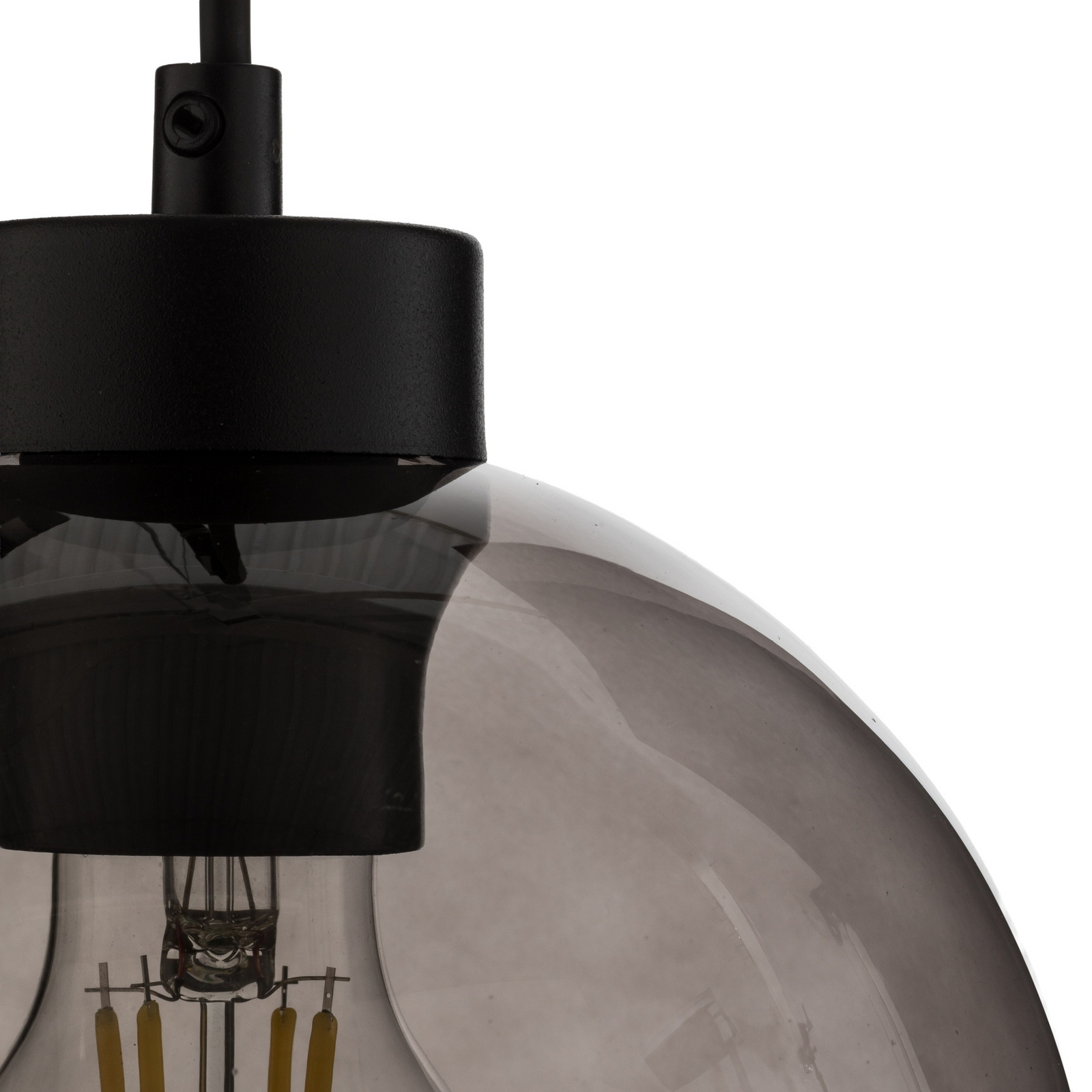 Lampa ścienna Cubus, czarna/dymnoszara, szkło, wysokość 30 cm, E27 Lampa ścienna Cubus, czarna/dymnoszara, szkło, wysokość 30 cm, E27