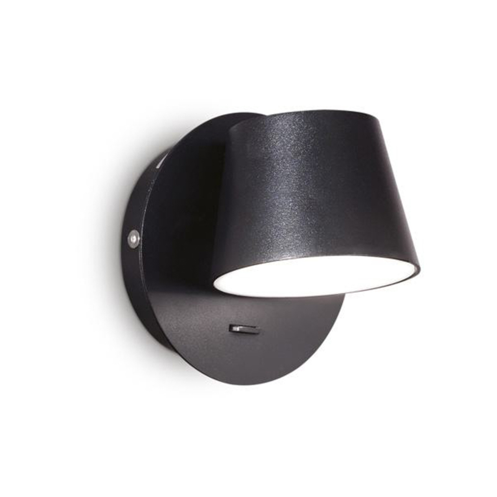 Ideal Lux LED φωτιστικό τοίχου Gim, μαύρο, αλουμίνιο, 12 cm