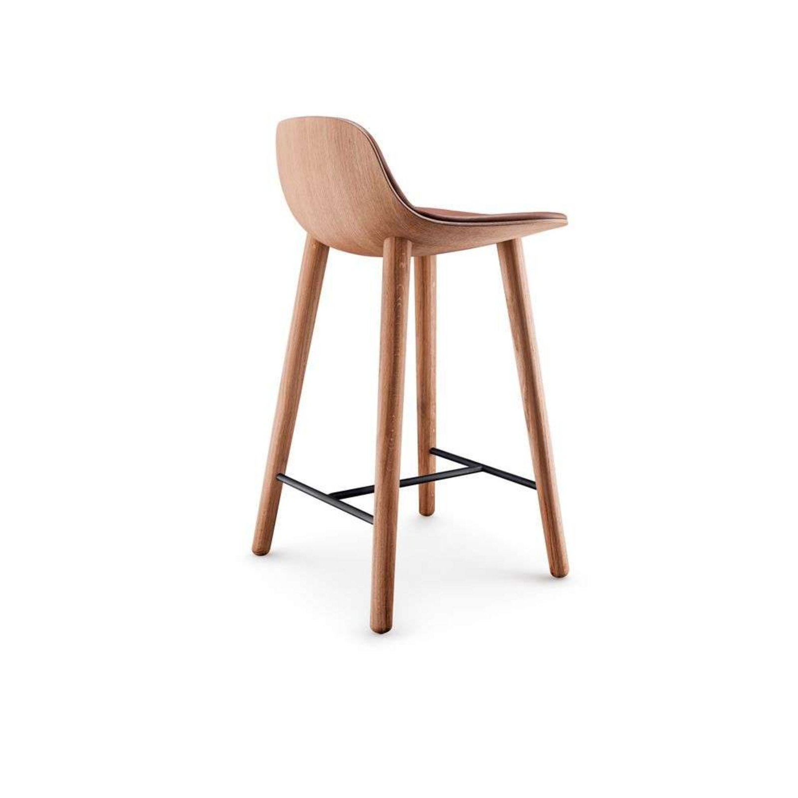 Abalone Stool H65 Nature Oak/Cognac - Eva Solo