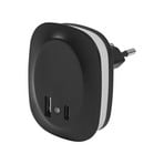 OSRAM LED-Steckdosen-Nachtlicht LUNETTA EDGE, schwarz Sensor