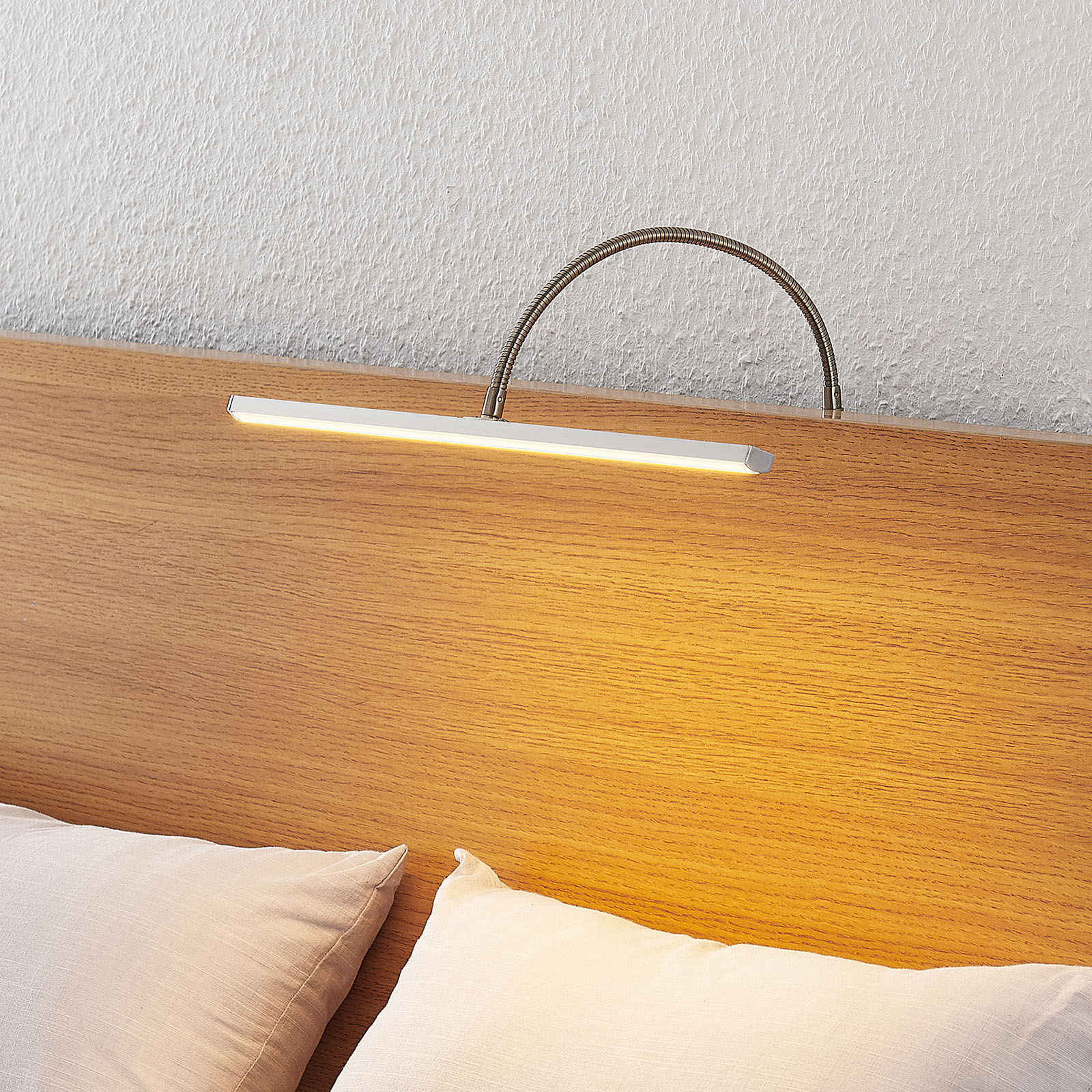 Lindby Navina LED wall light, for Hallway, iron, plastic, 5 W, energy efficiency: A+, W: 40 cm, H: 35.2 cm
