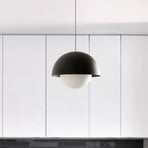 Marisol LED hanging light, black, steel/glass, Ø 30 cm