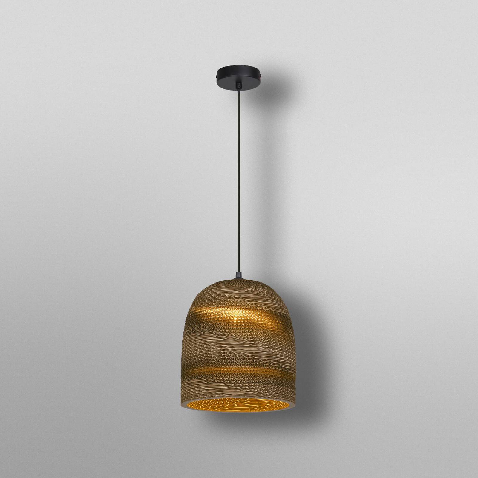 Żyrandol OSRAM BALL BELL, brązowa, Ø 26 cm, tektura falista, E27