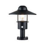 Klampenborg podna lampa, crna, PIR senzor, IP44 - Elstead