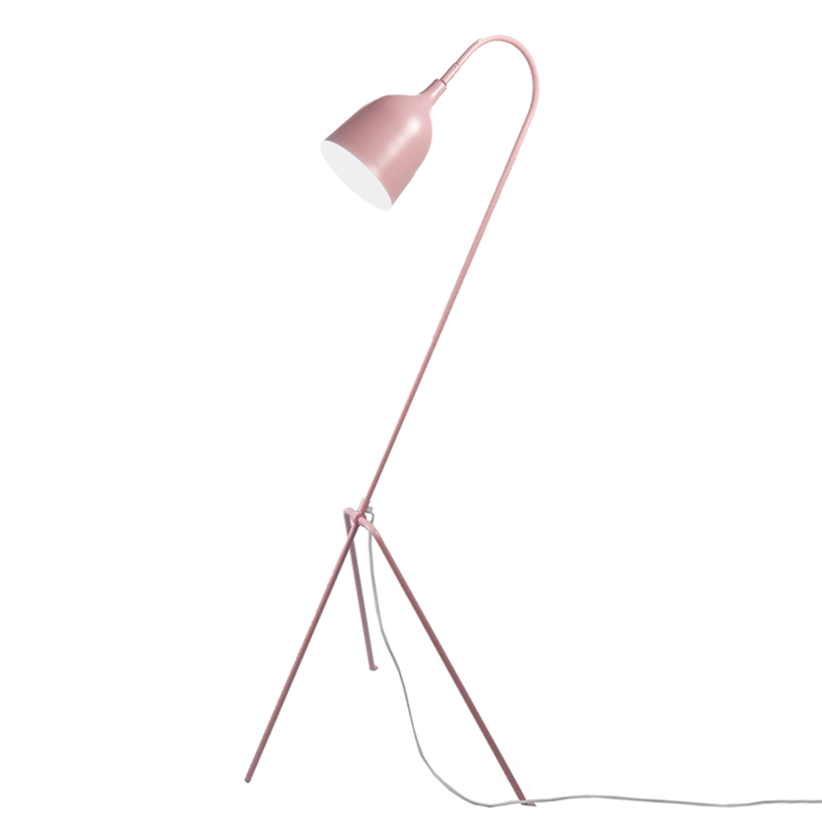 Aluminor Pink Fifty floor lamp in a retro design, for Living / Dining Room, steel, aluminium, E27, 40 W, energy efficiency: A++, H: 149 cm