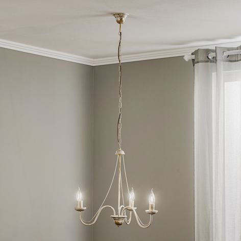 Lustre Malbo à 3 lampes en blanc