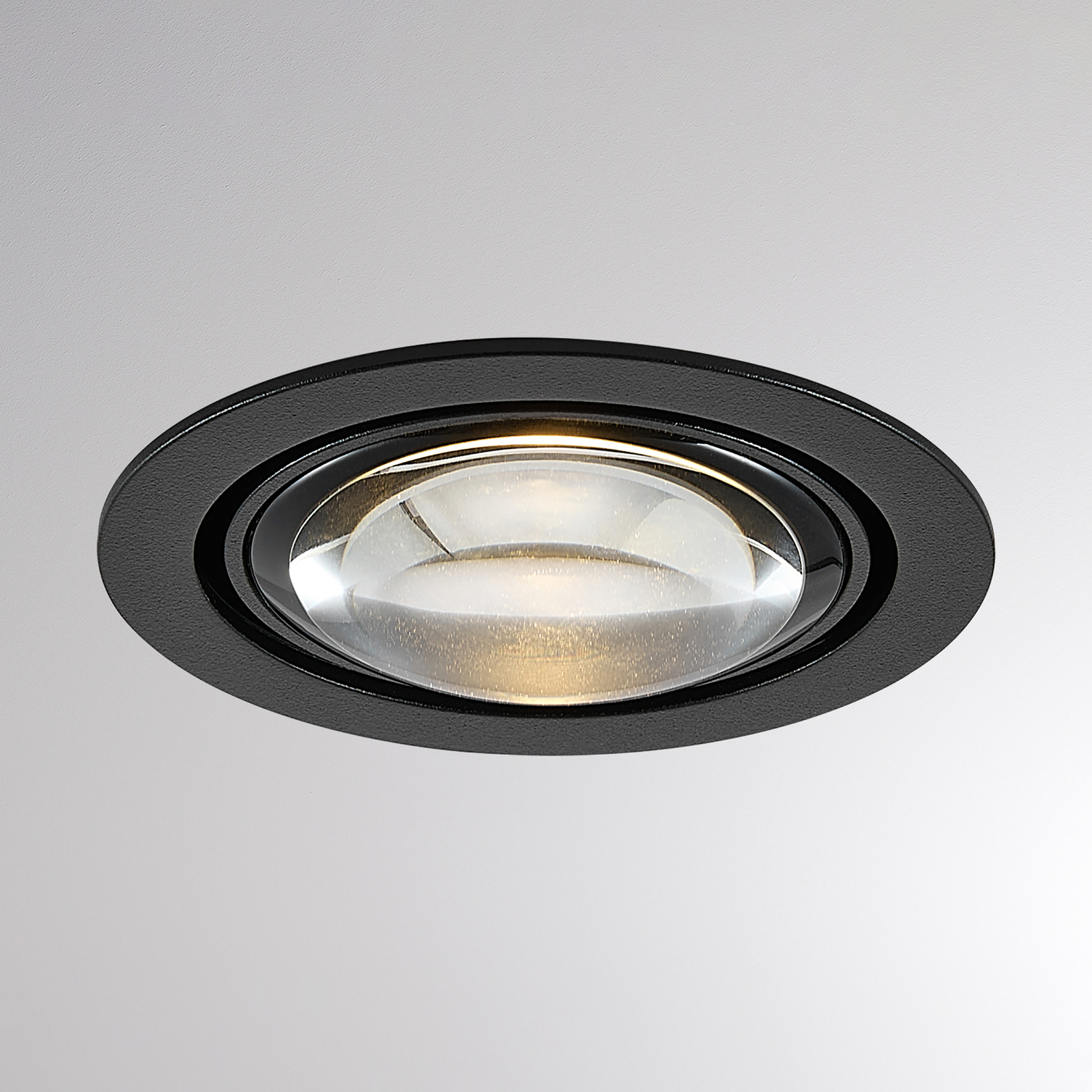 Indbygget loftlampe med LED MAG MINI, sort, Ø 10 cm, CCT 18 V