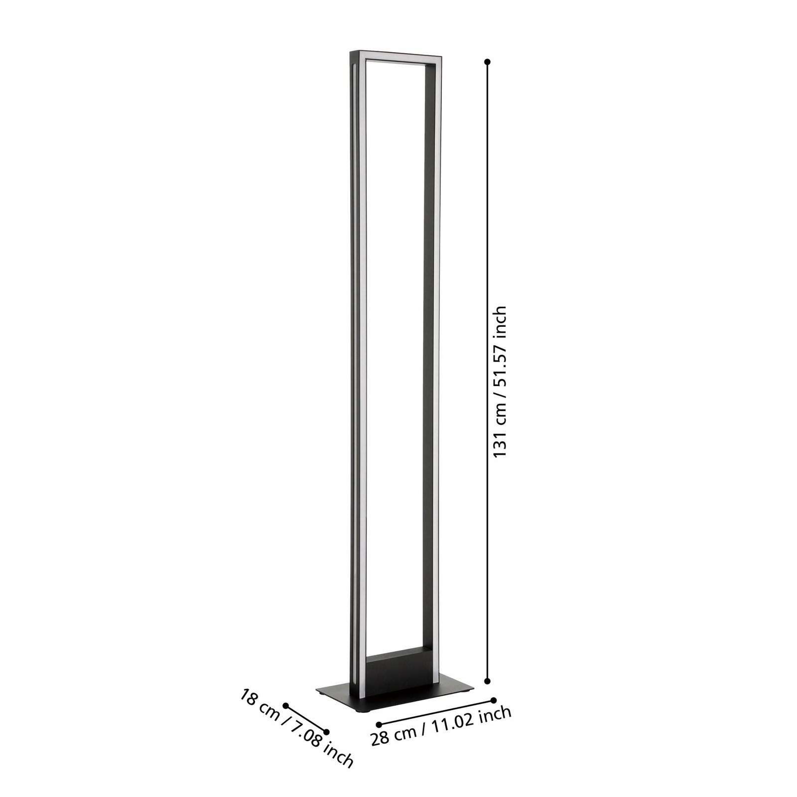 EGLO connect LED floor lamp Savilanas-Z, black, CCT