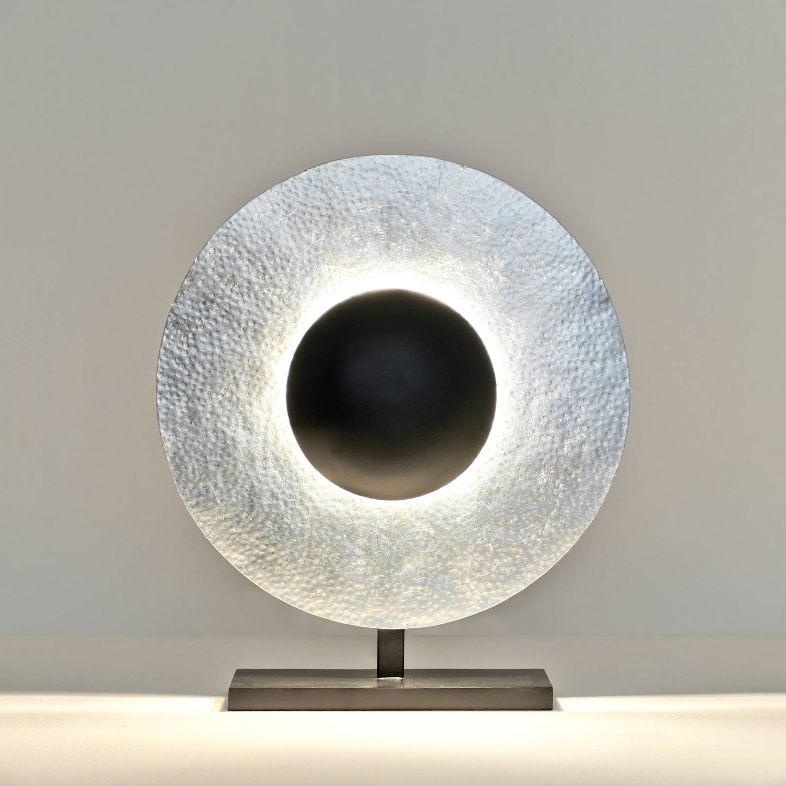 Holländer asztali lámpa satellite 52 cm magas ezüst/fekete