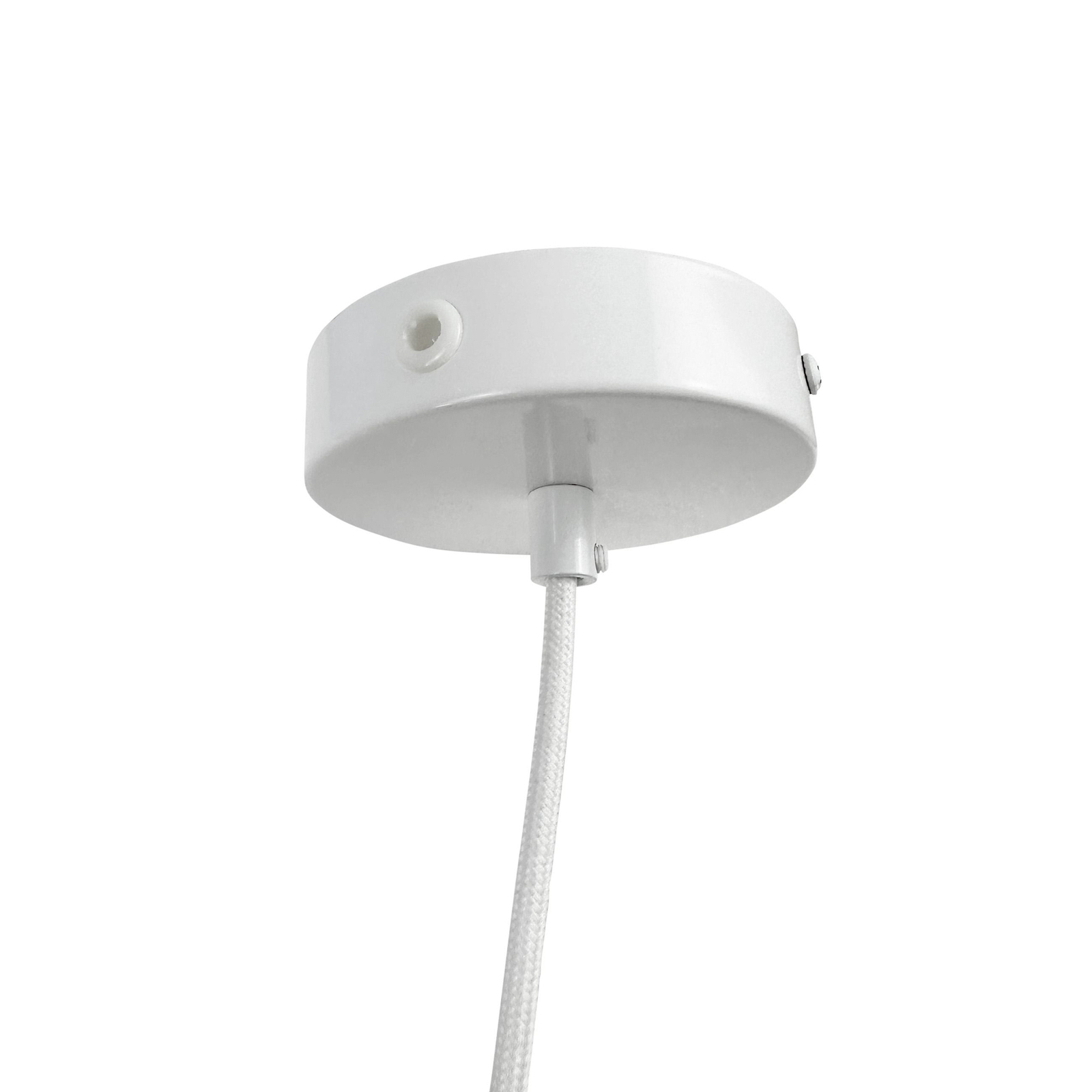 Dyberg Larsen hanging light Planet, white, Ø 40 cm, metal