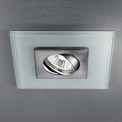 Halogen-Einbauleuchte GRIT quadratisch satiniert