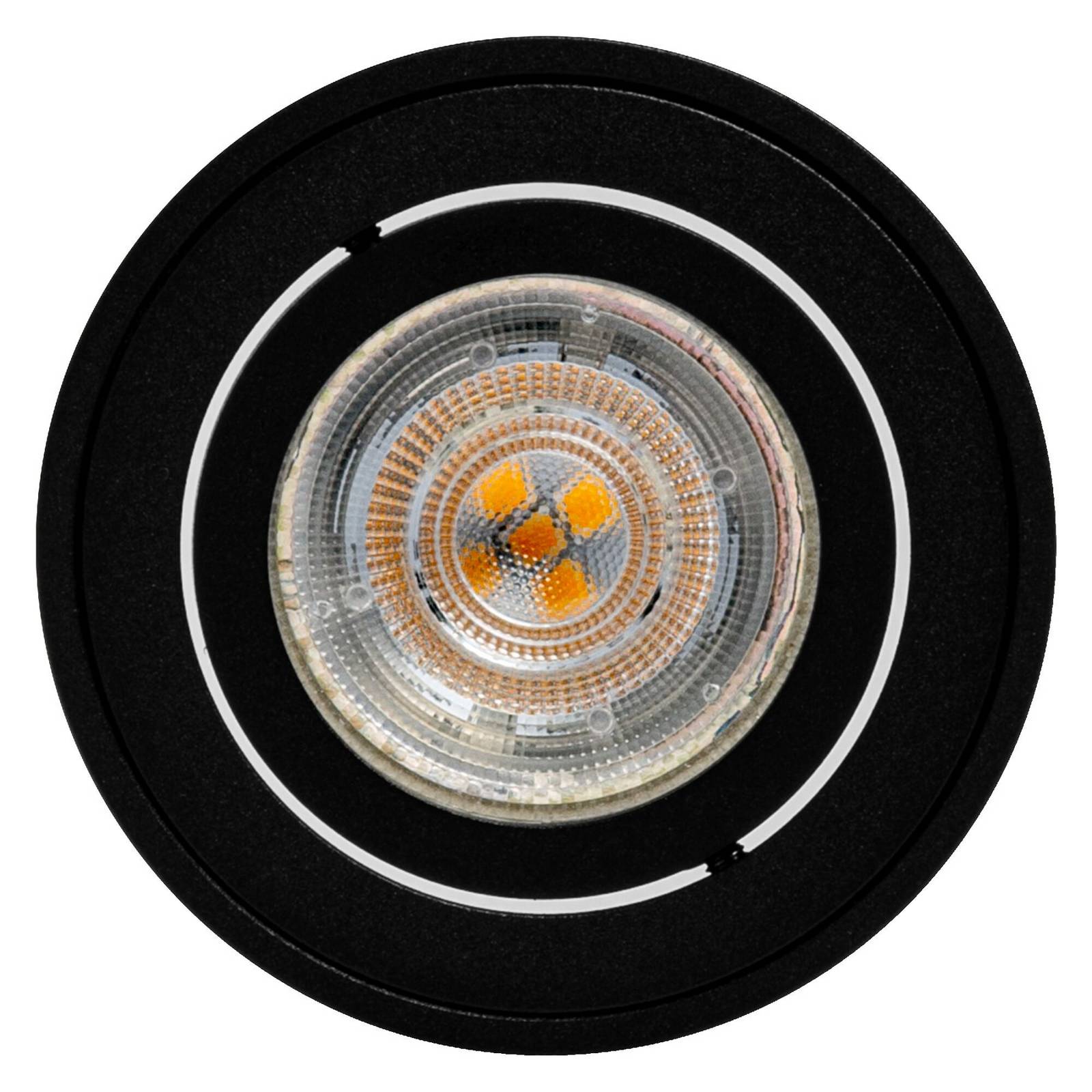Reflektor sufitowy OSRAM ROUND, czarny, Ø 8 cm, metal, GU10