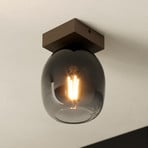 EGLO Filago taklampa 1 lampa av rökt glas