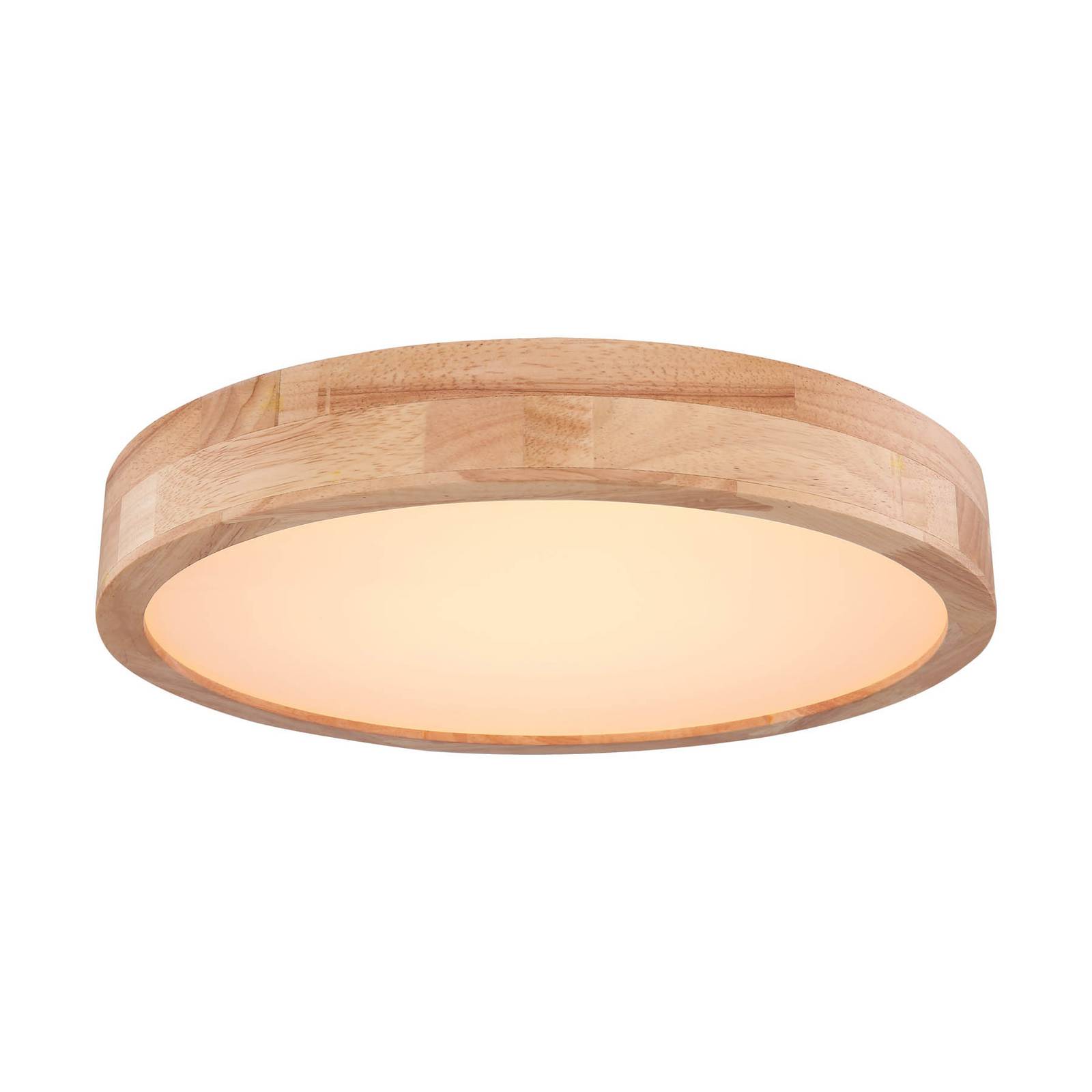 LED-Deckenlampe Rainer, Ø 40 cm, Holzoptik, Metall, CCT