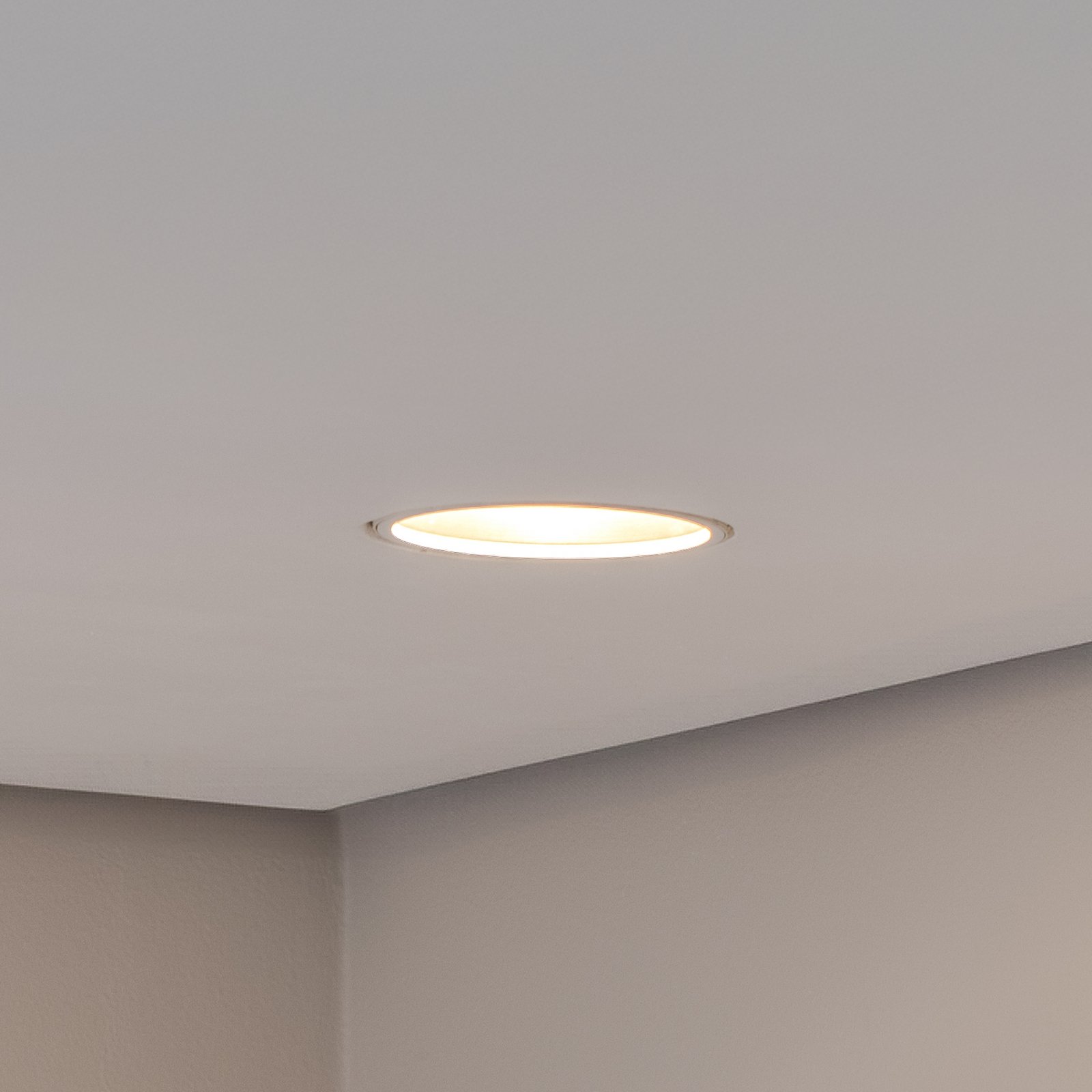 BEGA LED recessed ceiling spot Studio Line, white/aluminium, cast aluminium