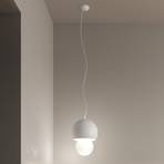 Karman hanglamp Triluna, 24 x 45 cm, wit, aluminium