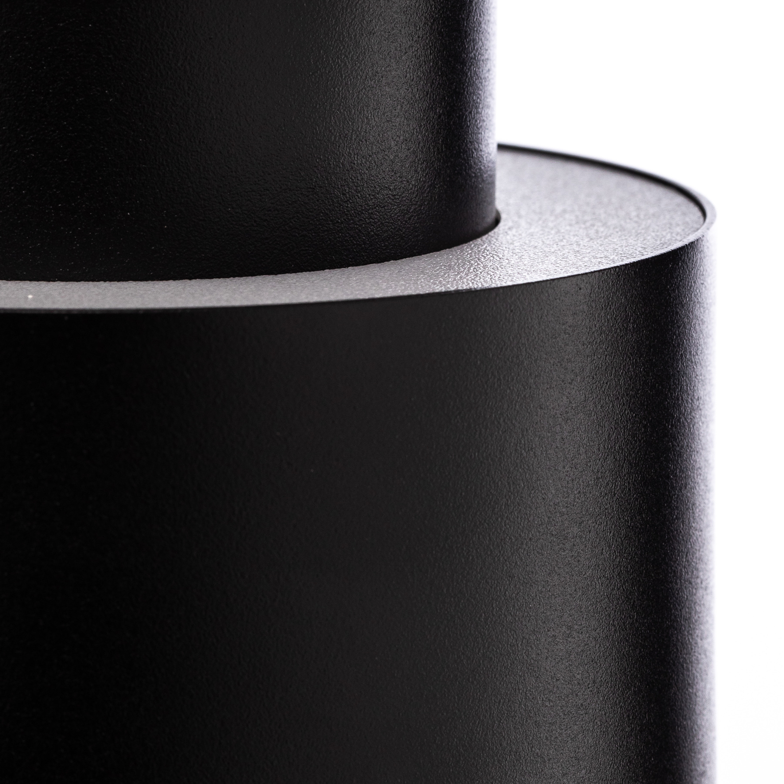 Lindby LED spotlight Nivoria, 11 x 8.8 cm, sand black, 4 units
