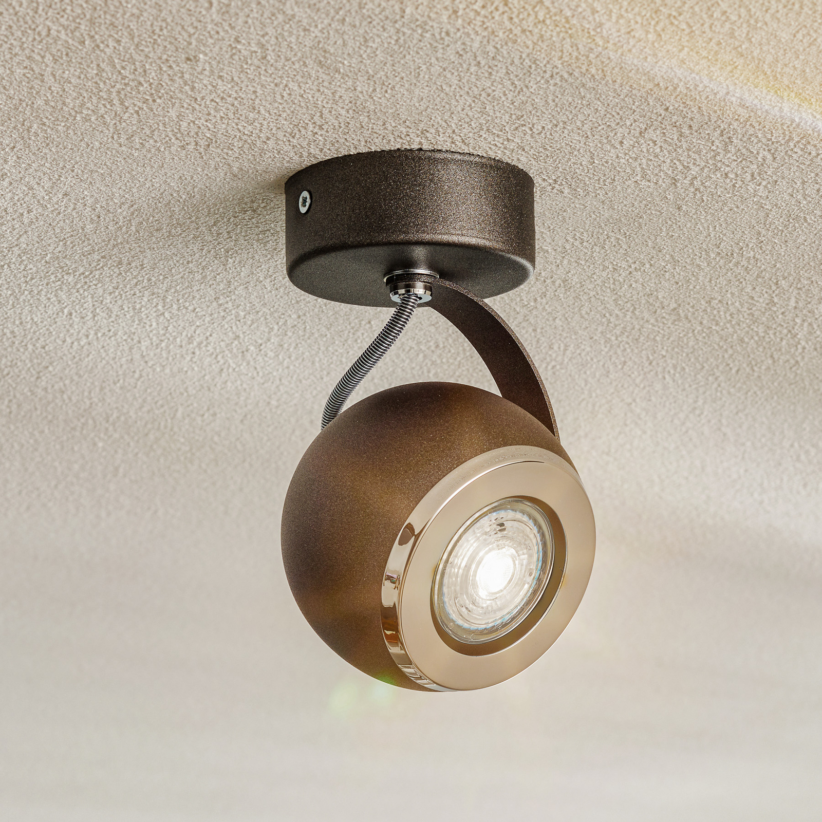 Kron ceiling spotlight, one-bulb, anthracite