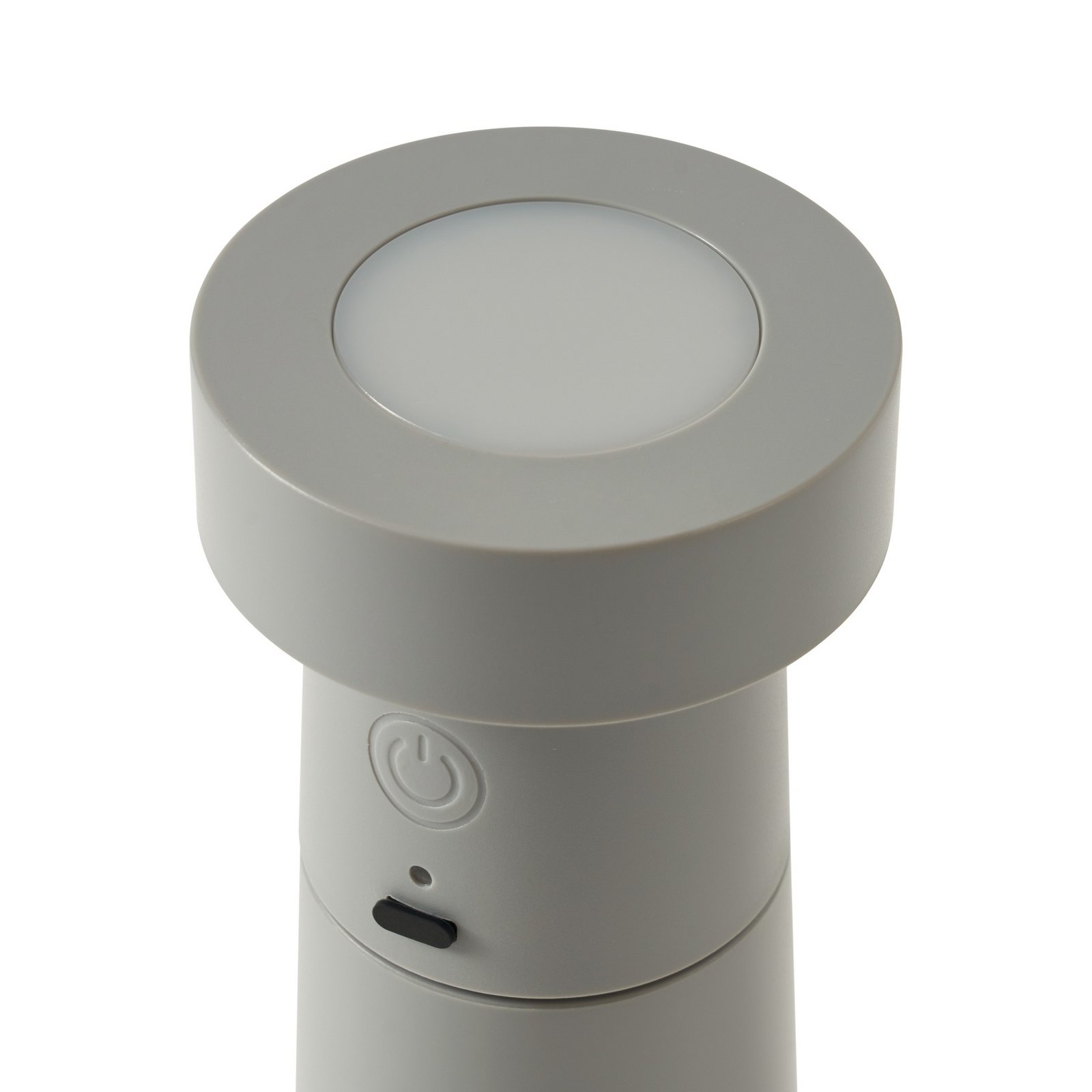 Salt LED salt shaker, light grey, rechargeable battery, IP44 - Lucande Salt LED salt shaker, light grey, rechargeable battery, IP44 - Lucande