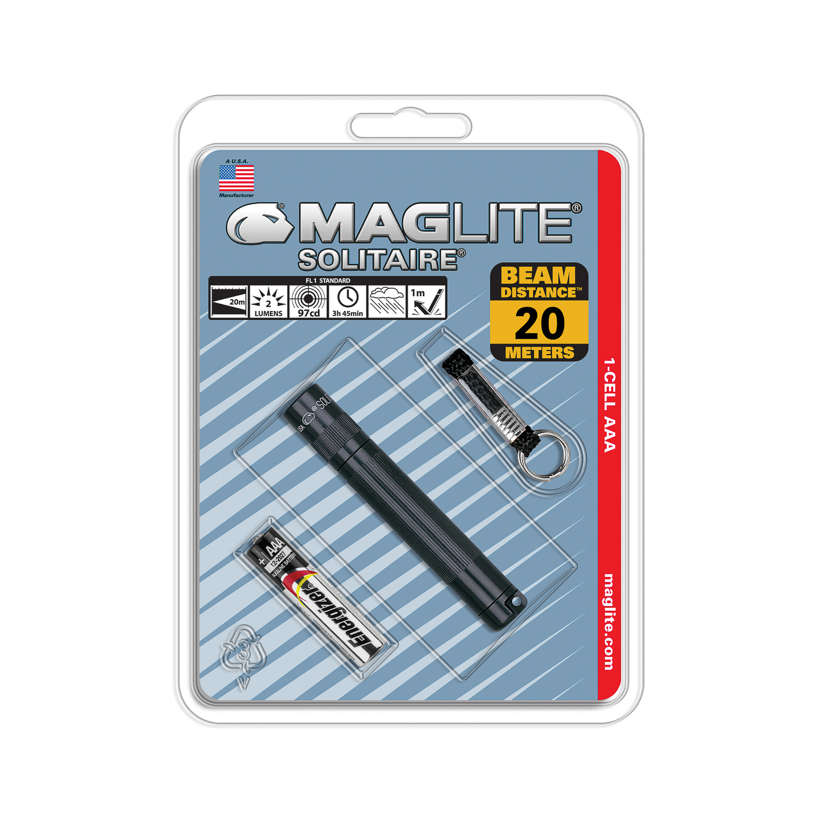 Maglite Xenon taskulamppu Solitaire 1-Cell AAA musta