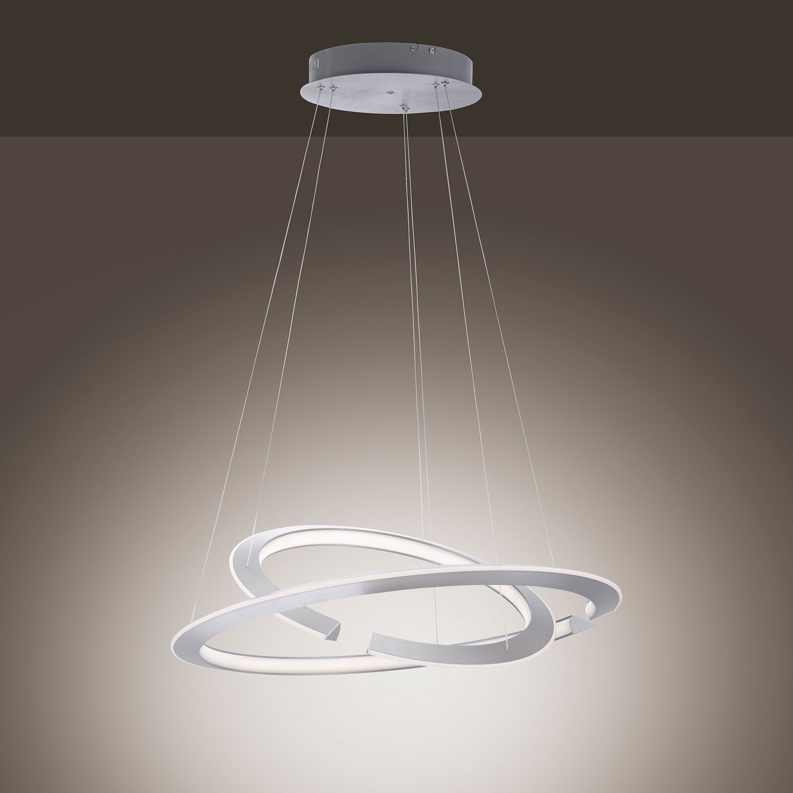 Lampa wisząca LED Alessa z dwoma pierścieniami LED