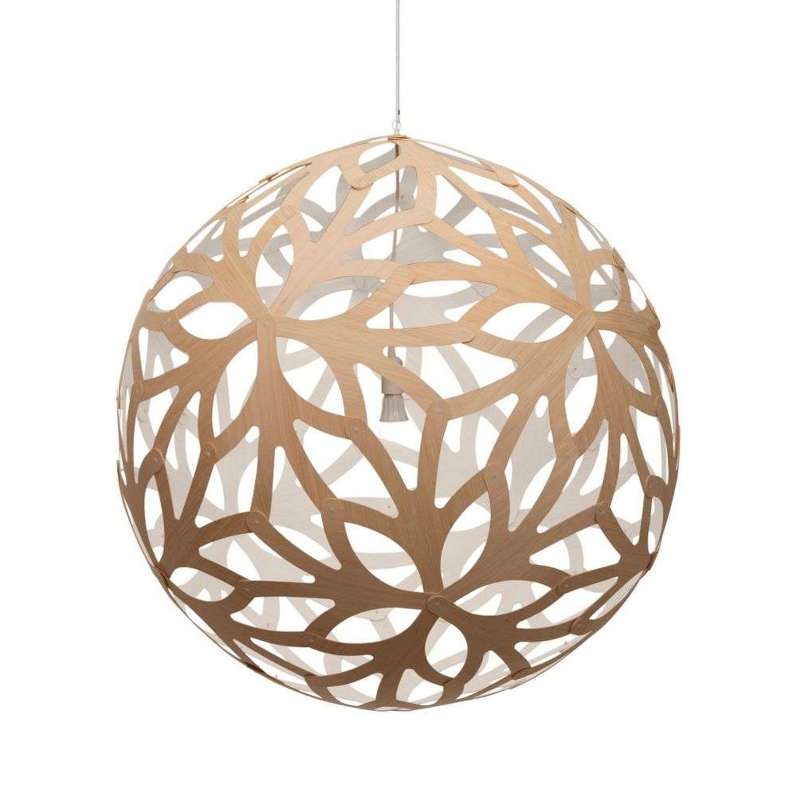 Floral Lampada a Sospensione Ø120 Bianco 1 Lato - David Trubridge