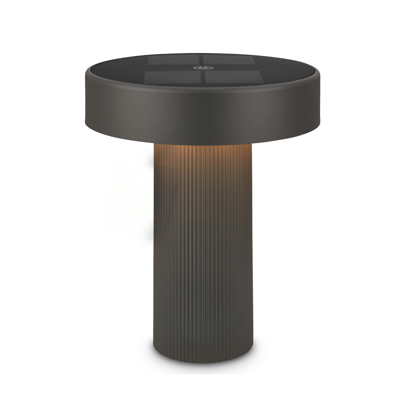 LED-batteridriven solcellsbordslampa Poga, antracit, plast, IP44