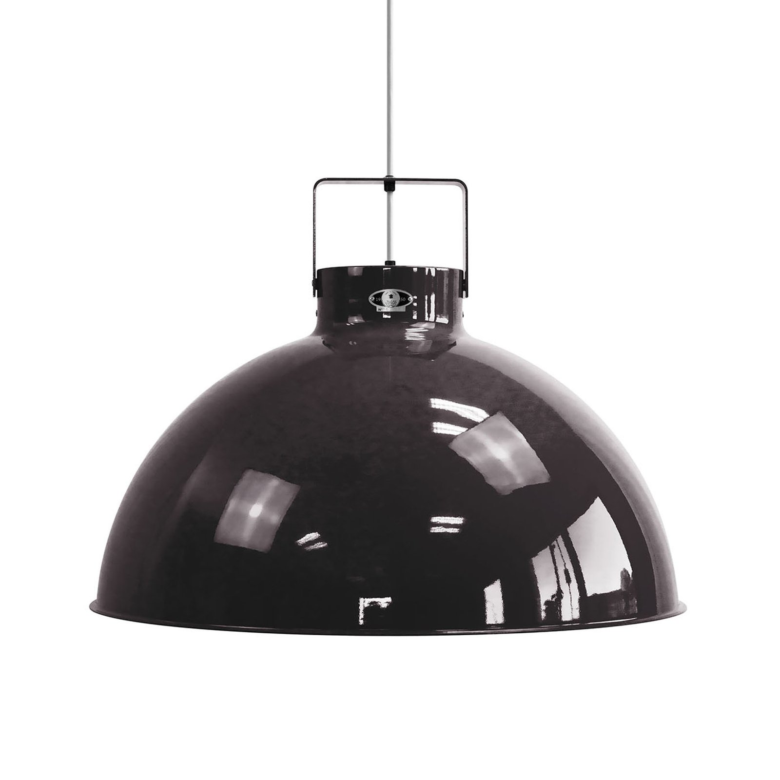 JIELDÉ Jieldé Dante D675 hanging light, black, Ø 67.5 cm, for Living / Dining Room, aluminium, E27, 100 W, energy efficiency: A++, H: 49 cm
