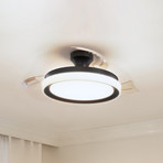 Wentylator sufitowy LED Philips Bliss czarno-biały, cichy, CCT