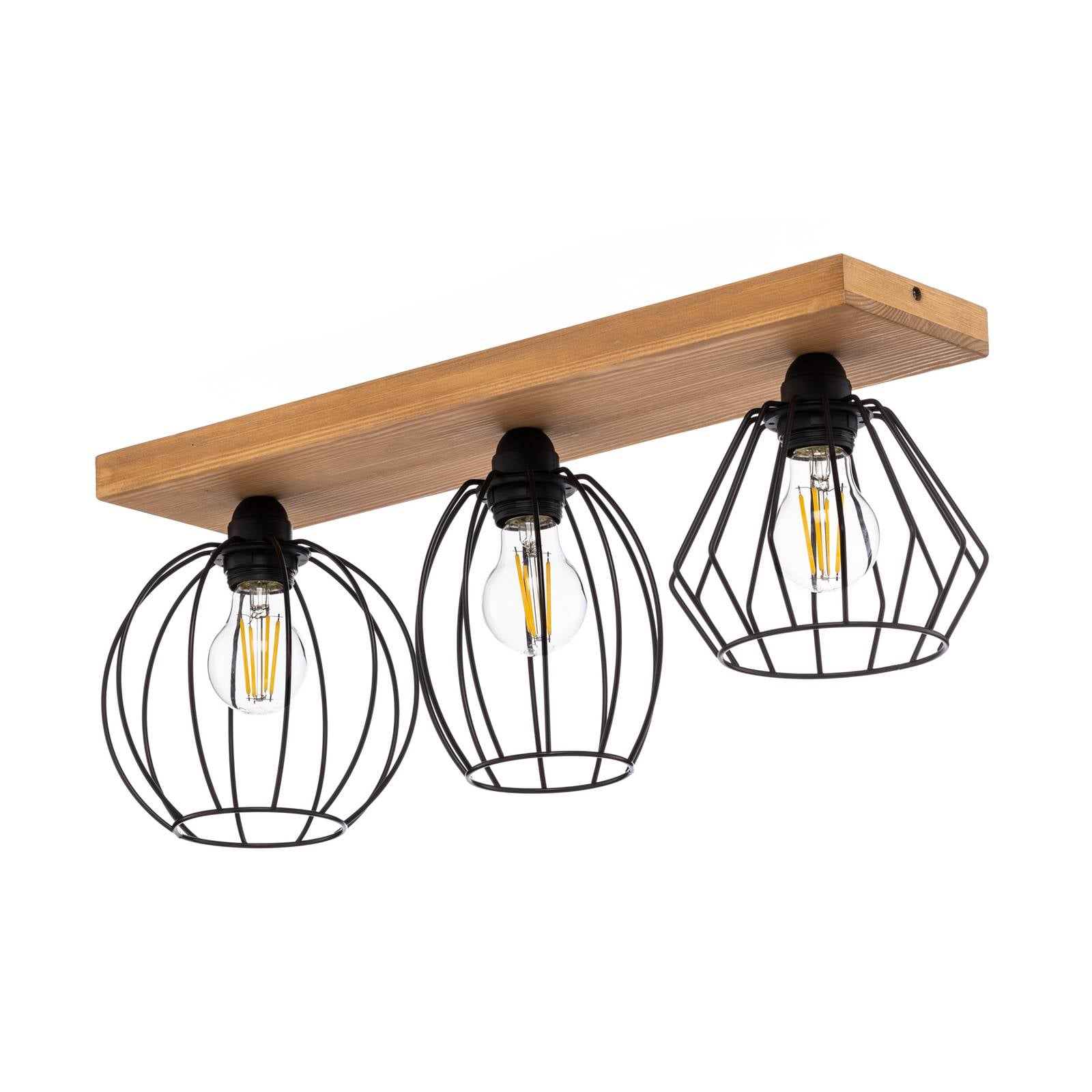 Envostar Various Deckenlampe 3-flg Kiefer natur