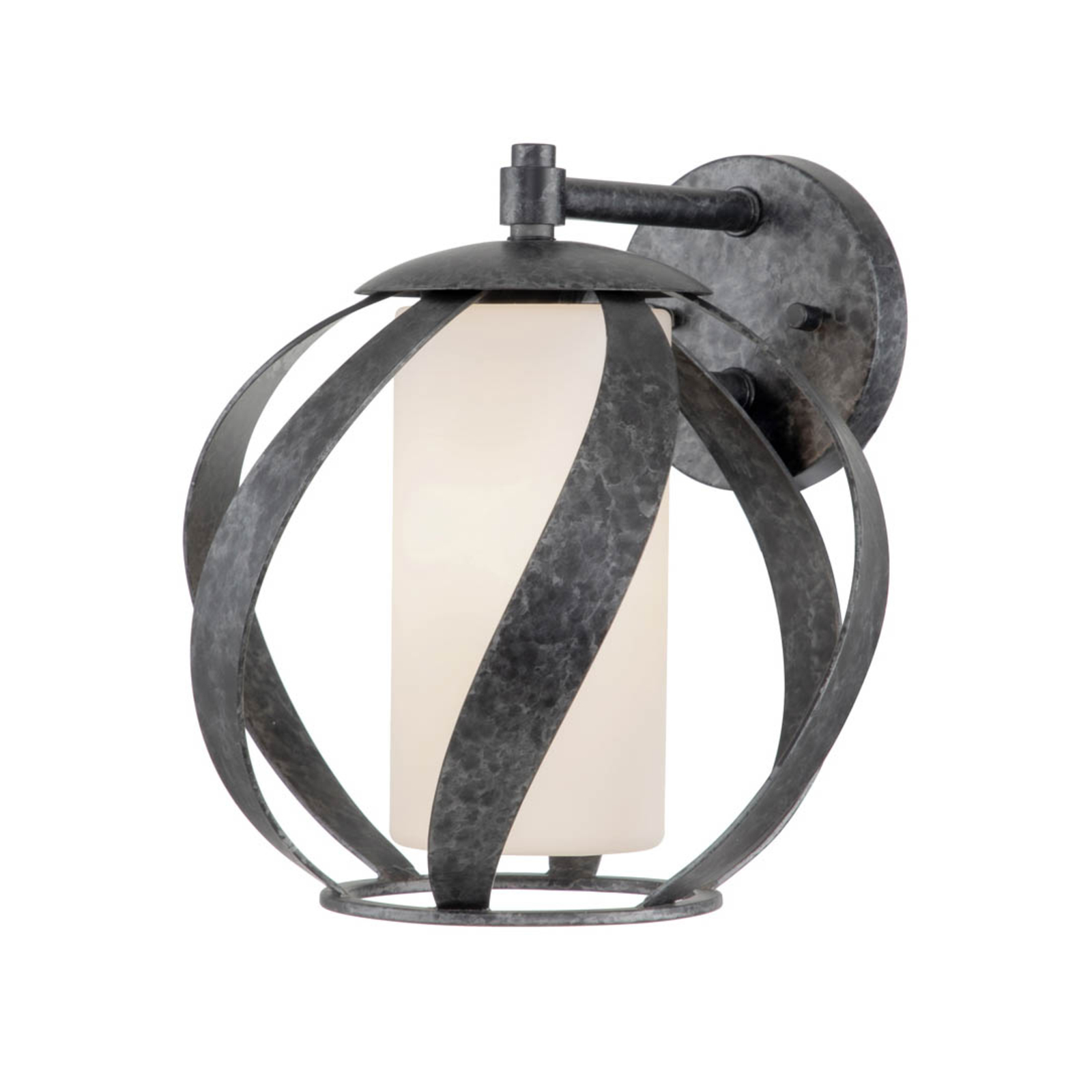 Blacksmith wall light, black/white, one-bulb