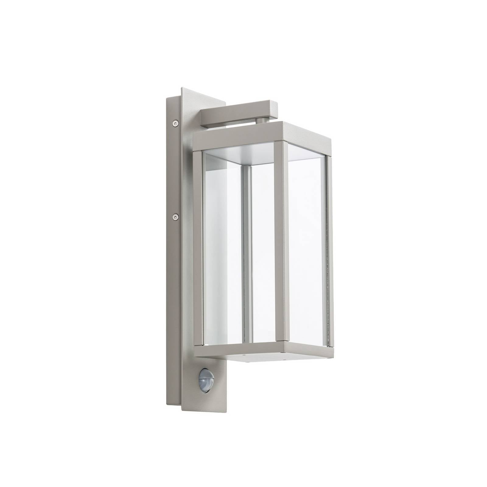 Lucande LED-Außenwandleuchte Ferdinand, steingrau, Sensor
