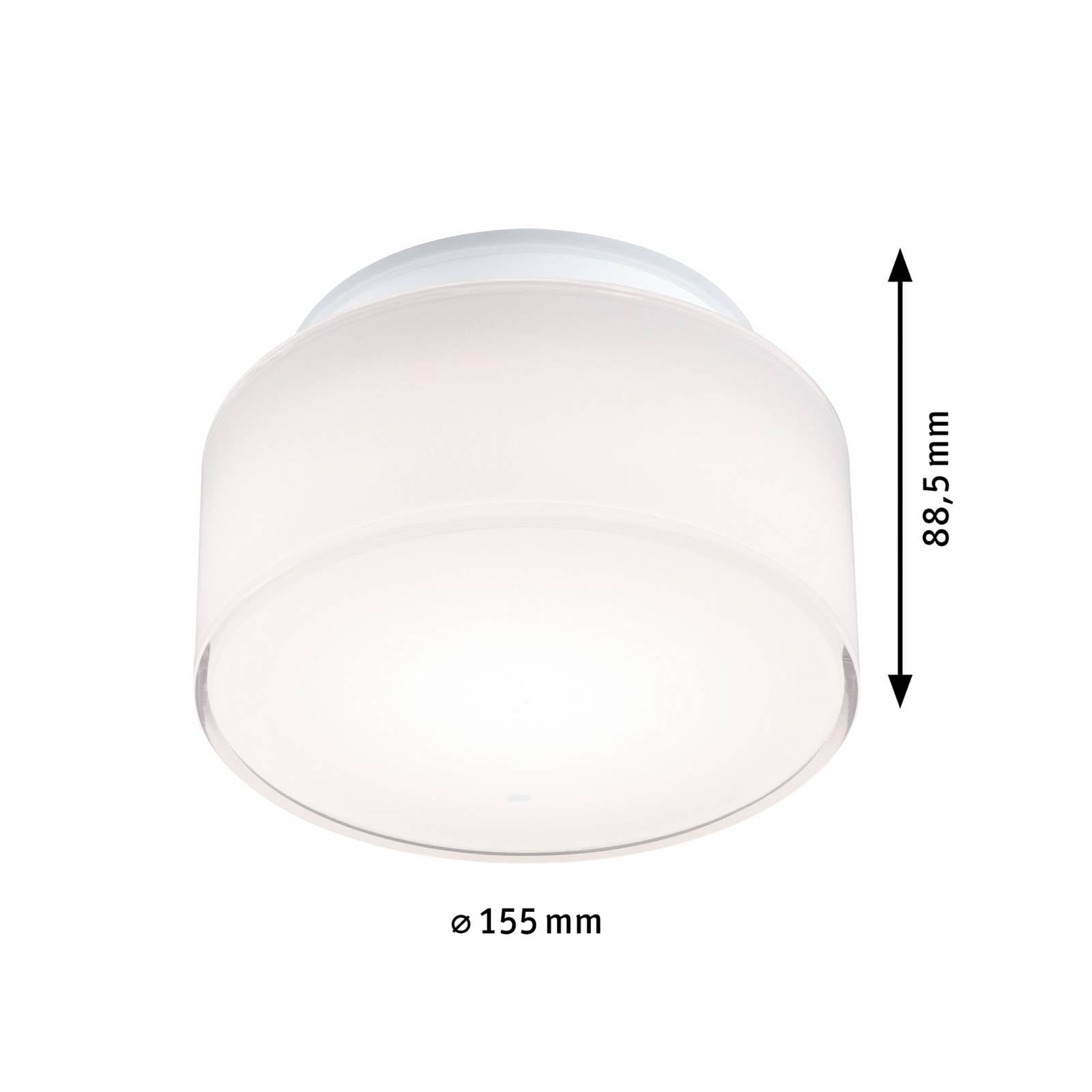 Lampa sufitowa LED Paulmann Maro, biała, Ø 16 cm, IP44