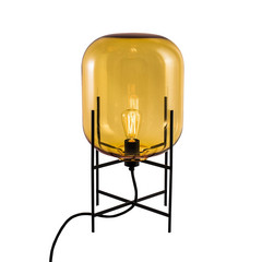 pulpo lampa stołowa Oda Small, bursztynowy/czarny, wysokość 45 cm