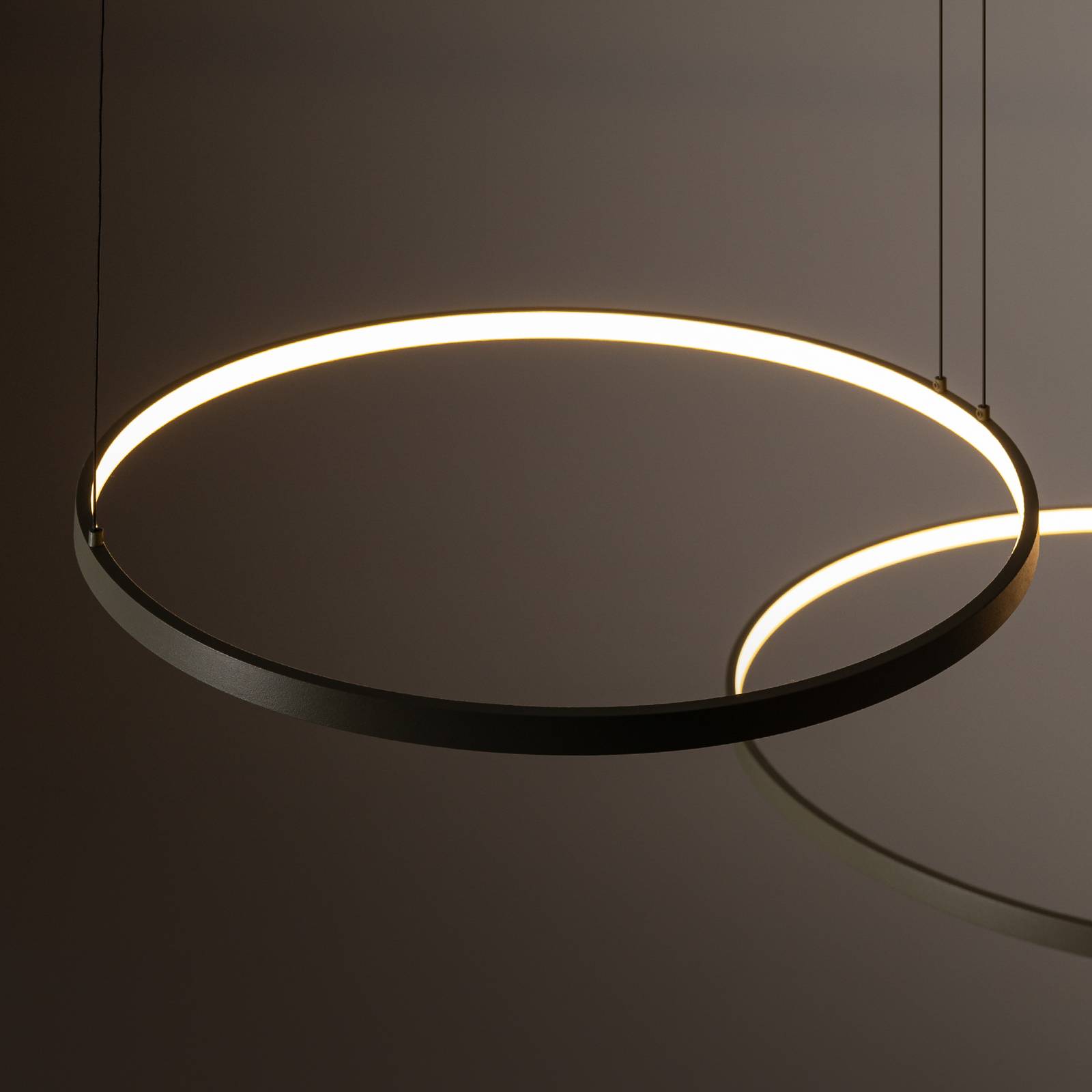 LED-Hängeleuchte CIRCOLO, olivgrün, Ø 30/45/60 cm, 3-flammig günstig online kaufen