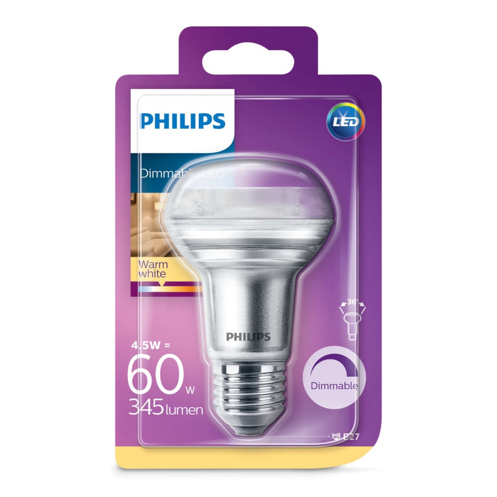 Lampadina LED 6,7W (345lm) Dimmerabile Reflector E27 - Philips