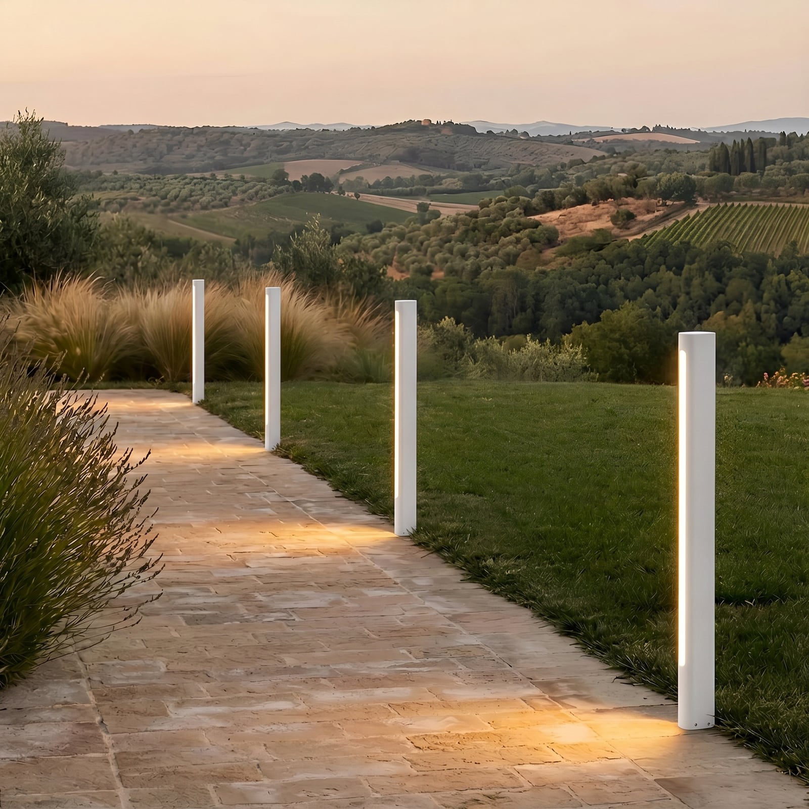 Lucande Celiora LED path light, height 80 cm, grey, IP65 Lucande Celiora LED path light, height 80 cm, grey, IP65