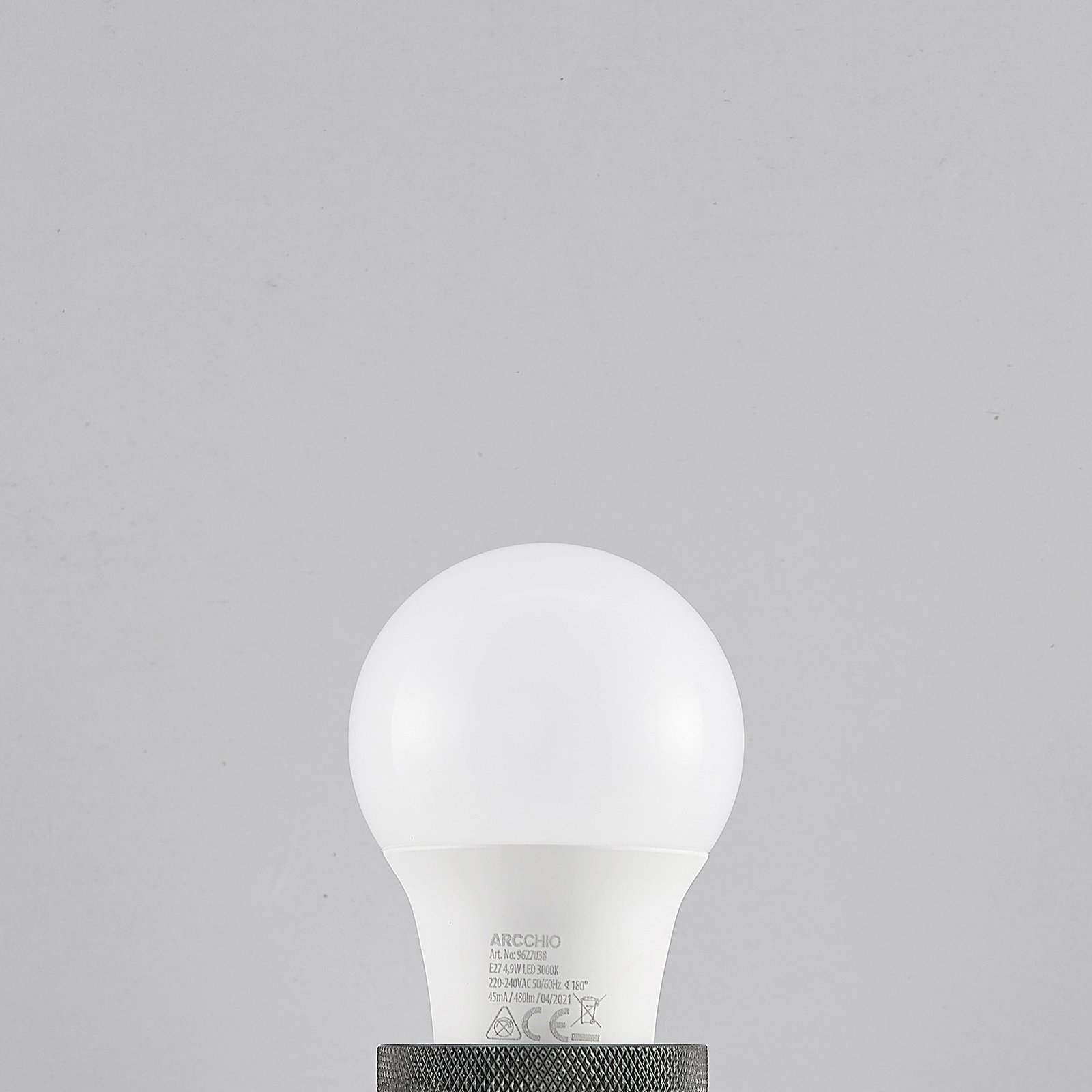 Arcchio LED žiarovka E27 A60 4,9W opál 3000K 480 lm