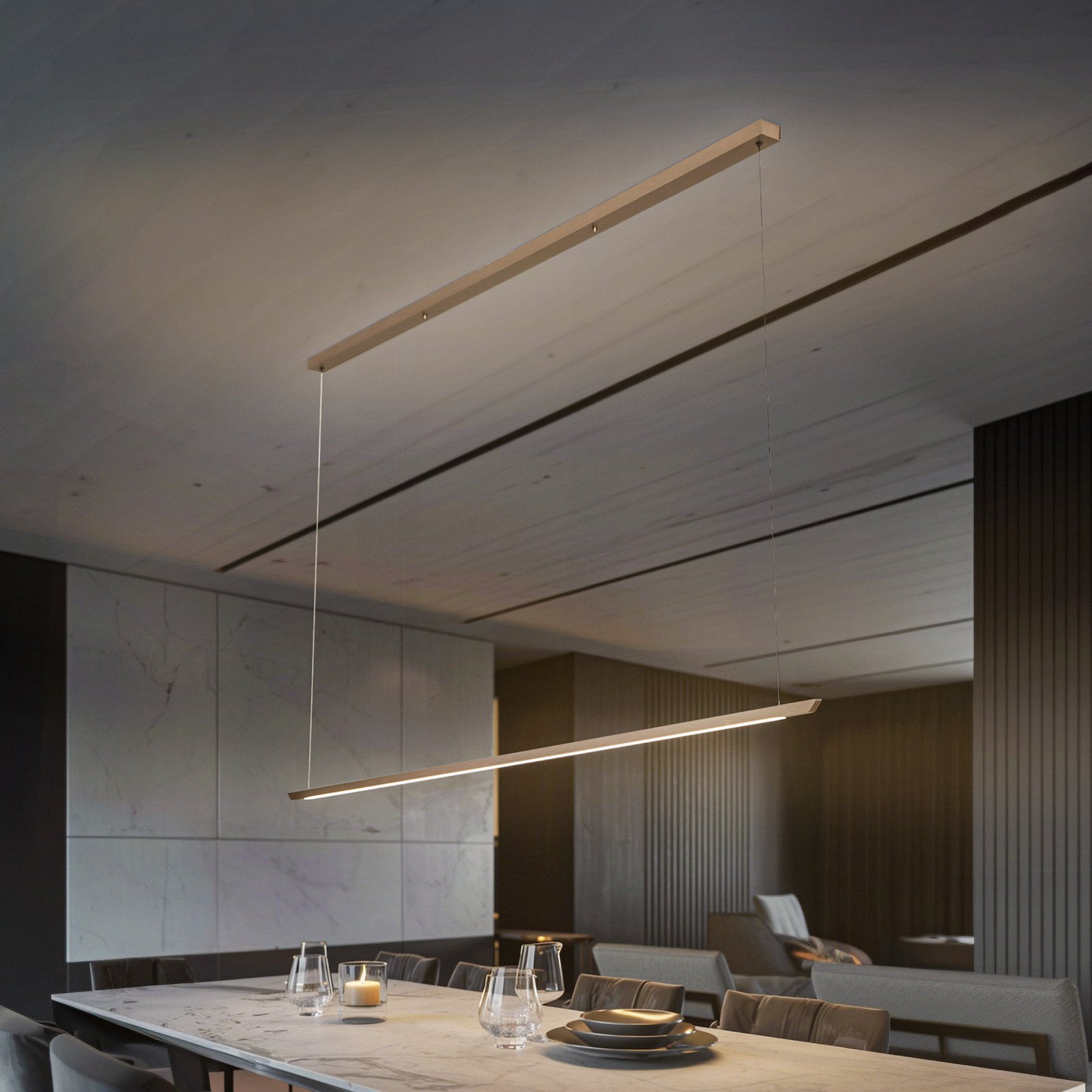 Quitani Niara LED pandantiv CCT bronz anodizat CCT bronz anodizat - Bucătărie - modern - Aluminiu