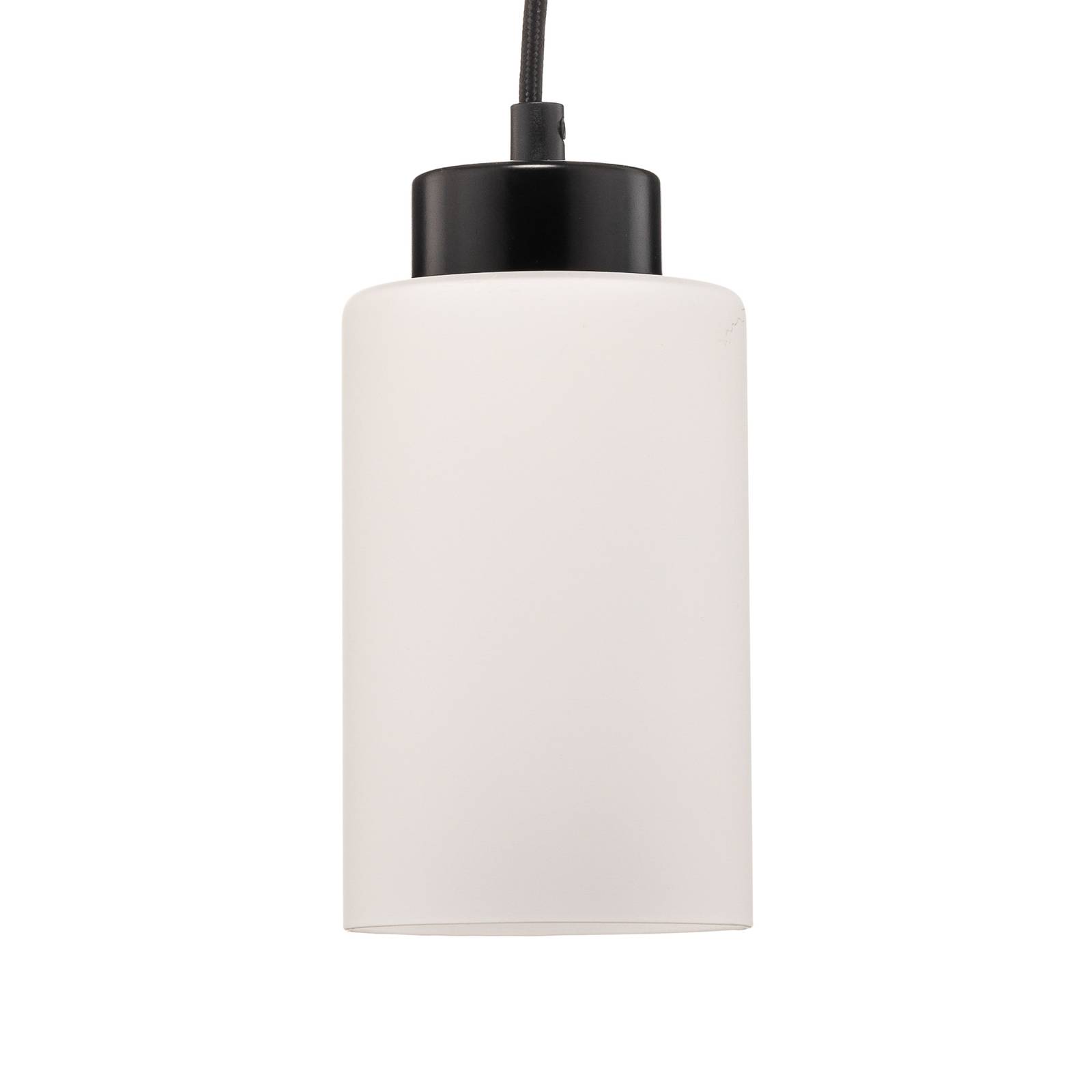 Lampa wisząca Vitrio, 1-punktowa, czarna/biała