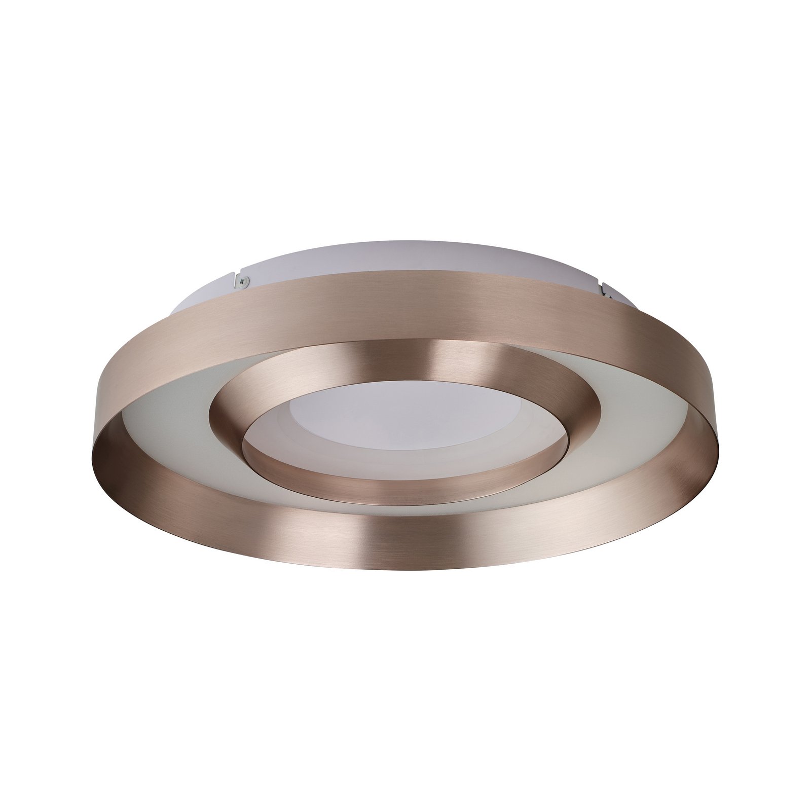 LED-taklampa Onix, Ø 40 cm, roséguld, metall