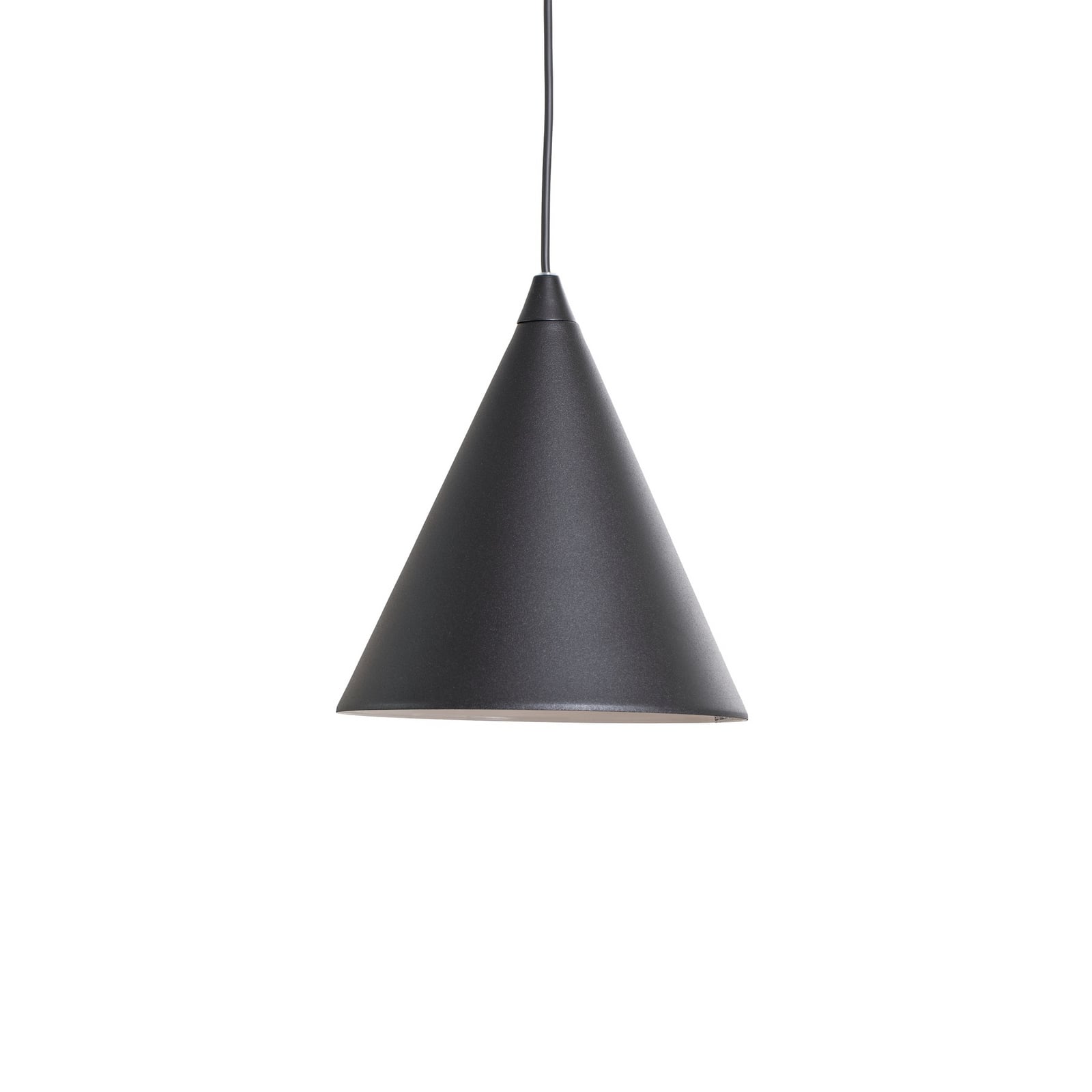 Żyrandol Form, czarna, metalowa, Ø 24 cm, stożkowa – ALDEX