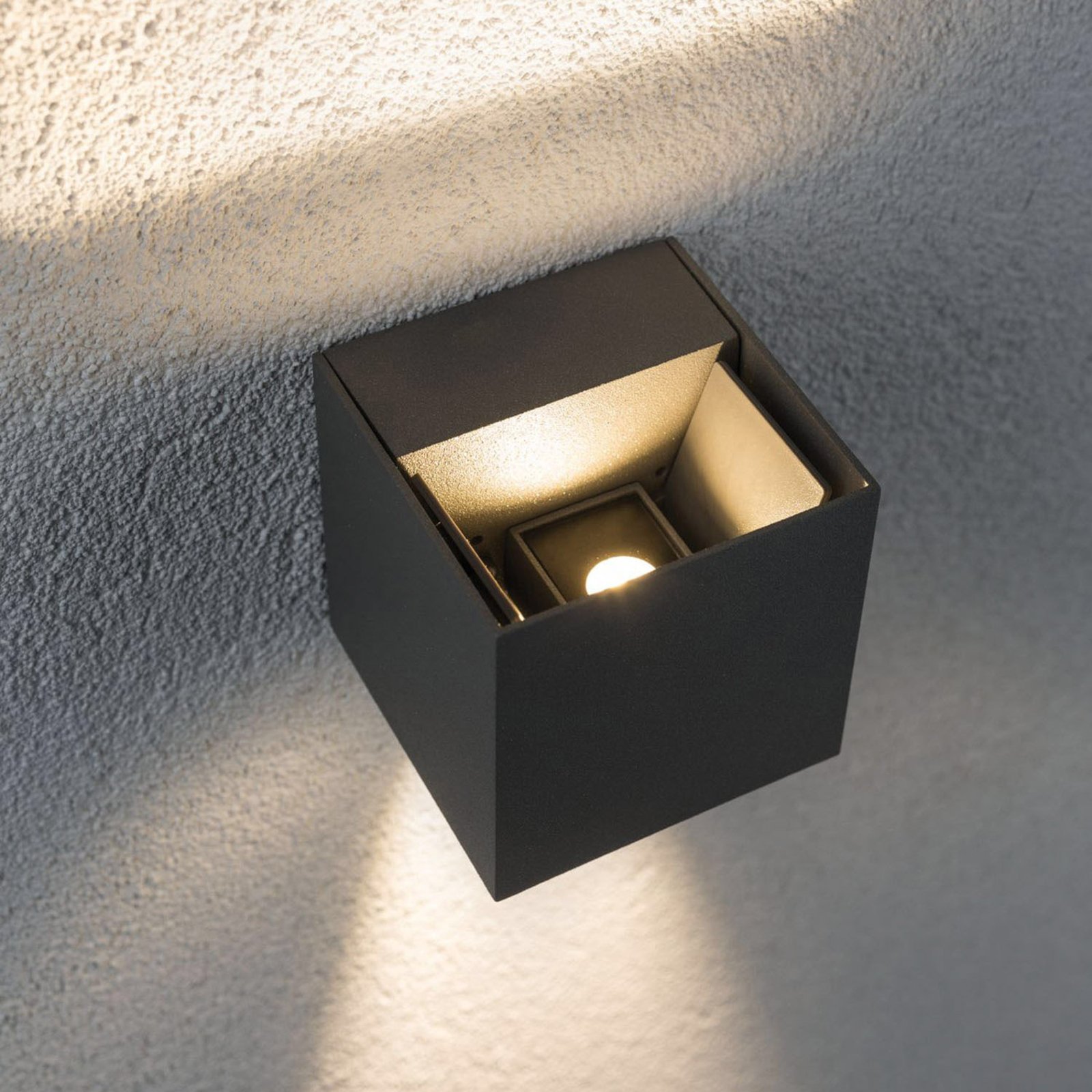 Cybo Außenwandleuchte 8x8 cm Grau 2.700 K - Paulmann