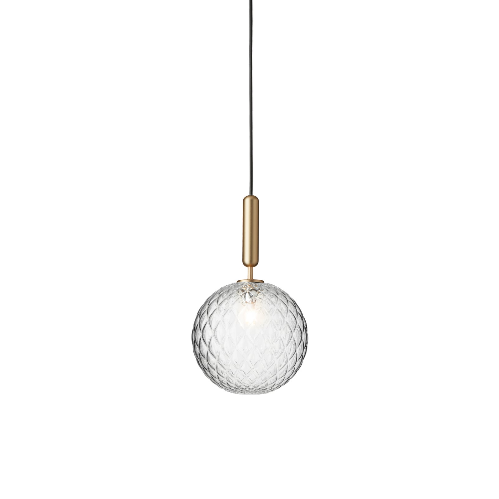 Nuura Miira 1 Large hanging 1-bulb brass/clear