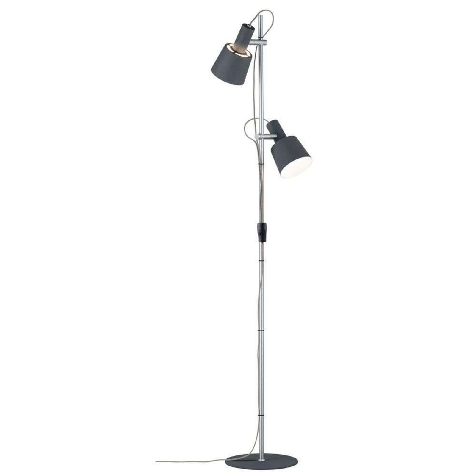 Haldar Floor Lamp Dark Grey/Chrome - Paulmann